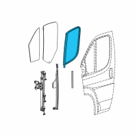 OEM 2021 Ram ProMaster 3500 W.STRIP-Front Door Glass Run Diagram - 68134039AA