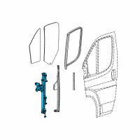 OEM 2021 Ram ProMaster 3500 Front Door Window Regulator Left Diagram - 68401986AB