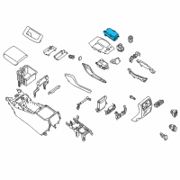 OEM 2014 Infiniti QX60 Cup Holder Assembly Diagram - 68430-3JA1A