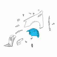 OEM 2013 Cadillac CTS Fender Liner Diagram - 20851000