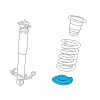 OEM 2014 Cadillac SRX Lower Spring Insulator Diagram - 20904442