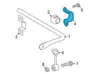 OEM 2022 Toyota Camry Stabilizer Bar Clamp Diagram - 48832-0R031