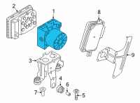 OEM 2021 BMW M440i ABS Control Module Diagram - 34505A44C52