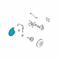 OEM 2009 Infiniti G37 Rear Brake Plate Assembly, Right Diagram - 44020-JK06A
