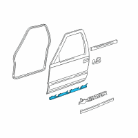 OEM 1996 Chevrolet Blazer Weatherstrip Asm-Front Side Door Lower <Use 1C5K Diagram - 15735055
