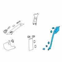 OEM Chevrolet SS Lock Pillar Trim Diagram - 92264464