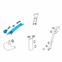 OEM 2017 Chevrolet SS Weatherstrip Pillar Trim Diagram - 92278492