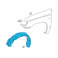 OEM 1996 Toyota 4Runner Fender Liner Diagram - 53876-35010