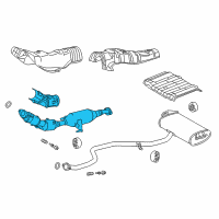 OEM 2016 Lexus CT200h Front Exhaust Pipe Assembly Diagram - 17410-37513