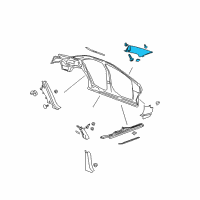 OEM 2006 Pontiac G6 Molding Asm-Windshield Side Upper Garnish *Gray Diagram - 10394815