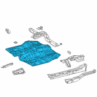 OEM Toyota RAV4 Front Floor Pan Diagram - 58111-42903