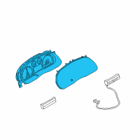 OEM 2008 Ford Ranger Cluster Assembly Diagram - 7L5Z-10849-EB