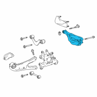 OEM 2021 Lexus RX350 Rear Suspension Control Arm Assembly, No.2 Diagram - 48730-0E050