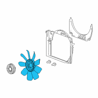 OEM Hummer H3 Fan Blade Diagram - 25844695