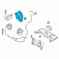 OEM 2014 BMW 535d xDrive Engine Mount Bracket Left Diagram - 22-11-6-788-557