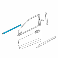 OEM 2014 Honda Insight Molding Assy., L. FR. Door Diagram - 72450-TM8-013