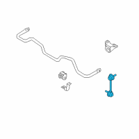 OEM 2004 Infiniti FX35 Rod-Connecting, Rear Stabilizer Diagram - 54618-WL01A
