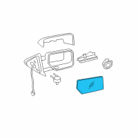 OEM 2007 Ford Expedition Mirror Glass Diagram - 7L1Z-17K707-A