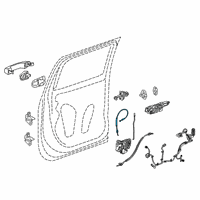 OEM 2019 Chevrolet Silverado 1500 LD Lock Cable Diagram - 23397317