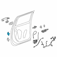 OEM 2021 Chevrolet Tahoe Upper Hinge Diagram - 23396437