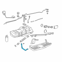 OEM Toyota Fuel Tank Mount Strap Diagram - 77601-35060