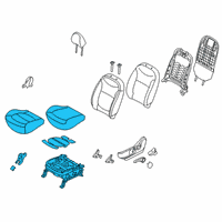 OEM 2019 Kia Soul CUSHION ASSY-FR SEAT Diagram - 88100B2AL2KGF