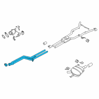 OEM 2014 BMW 640i Front Pipe Diagram - 18-30-7-605-257