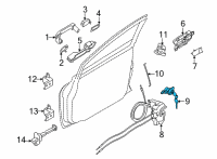 OEM 2017 Nissan Rogue Sport Cylinder Set - Door Lock, LH Diagram - H0601-4BA0A