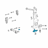 OEM 2009 Lexus LS460 Front Lower Ball Joint Assembly, Left Diagram - 43340-59145