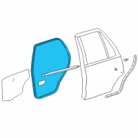 OEM 2001 Toyota 4Runner Surround Weatherstrip Diagram - 62331-35011