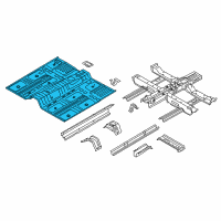 OEM 2014 Kia Sorento Panel-Center Floor Diagram - 651114Z000