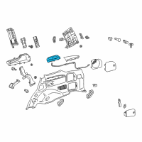 OEM Toyota Land Cruiser Cup Holder Diagram - 66991-60040-C0