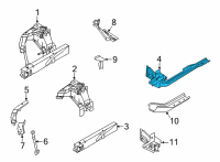 OEM BMW M340i REAR RIGHT ENGINE SUPPORT Diagram - 41-00-7-486-628