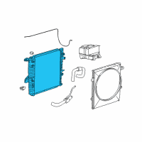 OEM 1998 Ford Explorer Radiator Assembly Diagram - 6L5Z-8005-DA