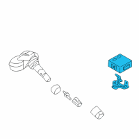 OEM 2010 Kia Forte Tire Pressure Monitoring Sensor Module Assembly Diagram - 958001M100