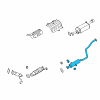 OEM Kia Center Muffler Assembly Diagram - 286501M200