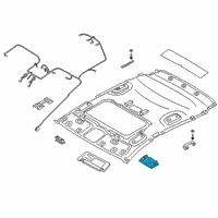 OEM 2021 Hyundai Kona Room Lamp Assembly Diagram - 92850-J9000-TRY