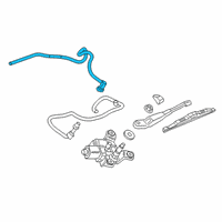 OEM Cadillac Washer Hose Diagram - 84384089