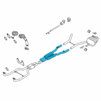 OEM 2012 BMW 550i GT Center Muffler Diagram - 18-30-7-590-556