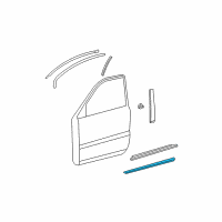 OEM 2007 Lexus RX400h Moulding, Front Door, Outside RH Diagram - 75731-48030-G0