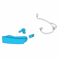 OEM 2012 Cadillac Escalade ESV Fog Lamp Assembly Diagram - 10383562