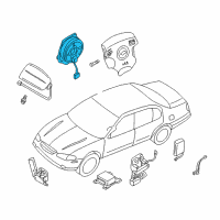 OEM 2001 Nissan Maxima Steering Air Bag Wire Assembly Diagram - 25554-4Y925