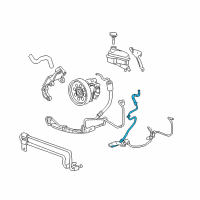 OEM 2009 Cadillac STS Hose-P/S Fluid Cooler Outlet Diagram - 10376949