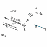 OEM Acura RSX Tie Rod Sub-Assembly Diagram - 53521-S6M-305