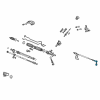 OEM 2005 Acura RSX End, Tie Rod Diagram - 53541-S7A-003