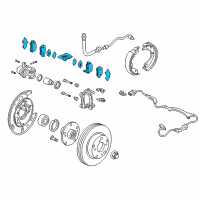 OEM 2001 Acura MDX Rear Brake Pad Set Diagram - 43022-S3V-A02