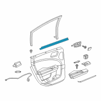 OEM 2016 Dodge Charger WEATHERSTRIP-Door Belt Inner Diagram - 68040036AD