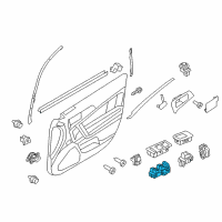 OEM 2010 Lincoln MKZ Window Switch Diagram - BH6Z-14529-AA