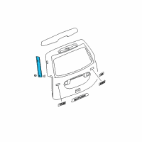 OEM 2006 Saturn Vue Applique, Lift Gate Diagram - 22700602