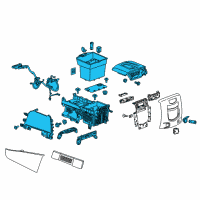 OEM Cadillac Console Assembly Diagram - 23268268